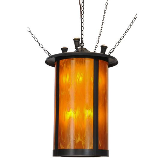 Meyda Lighting 148852 24"W Fulton Prime W/Uplights Lantern Pendant