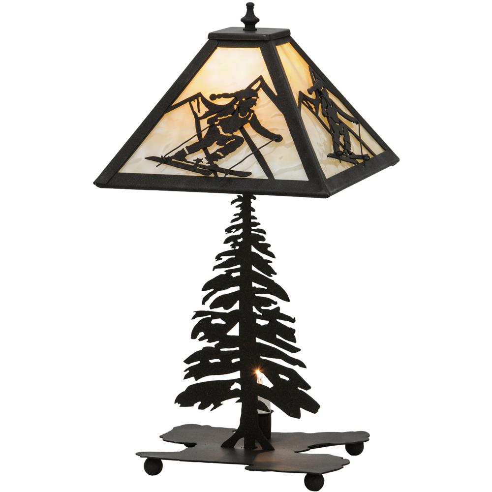 Meyda Lighting 150136 22"H Alpine W/Lighted Base Table Lamp