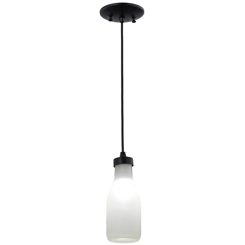 Meyda Lighting 151225 5"W Milk Bottle LED Mini Pendant