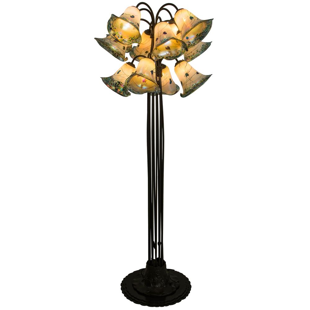 Meyda Lighting 152071 62"H Extreme Pond Lily 12 LT Floor Lamp