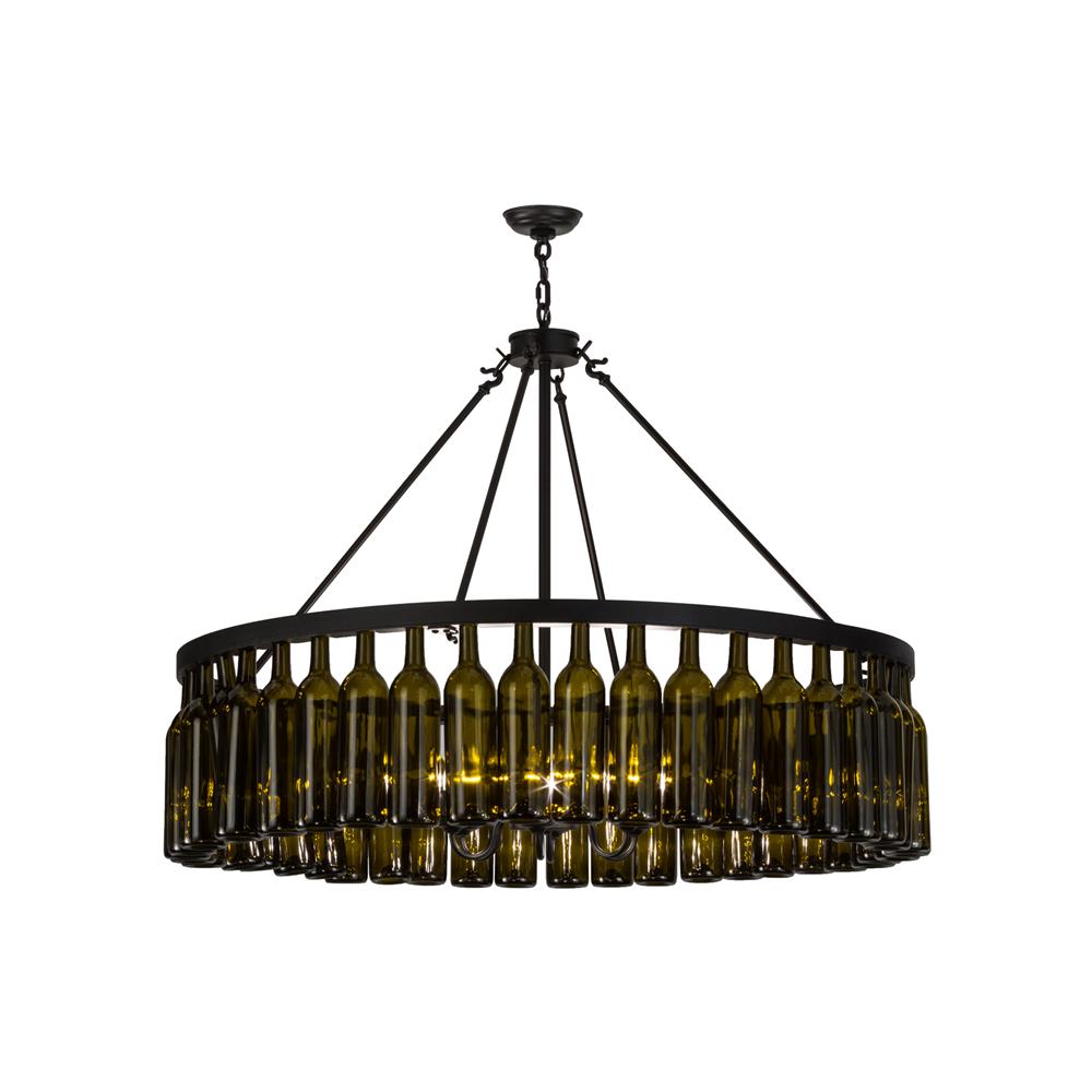 Meyda Lighting 152072 48"W Tuscan Vineyard Estate 44 Wine Bottle Chandelier
