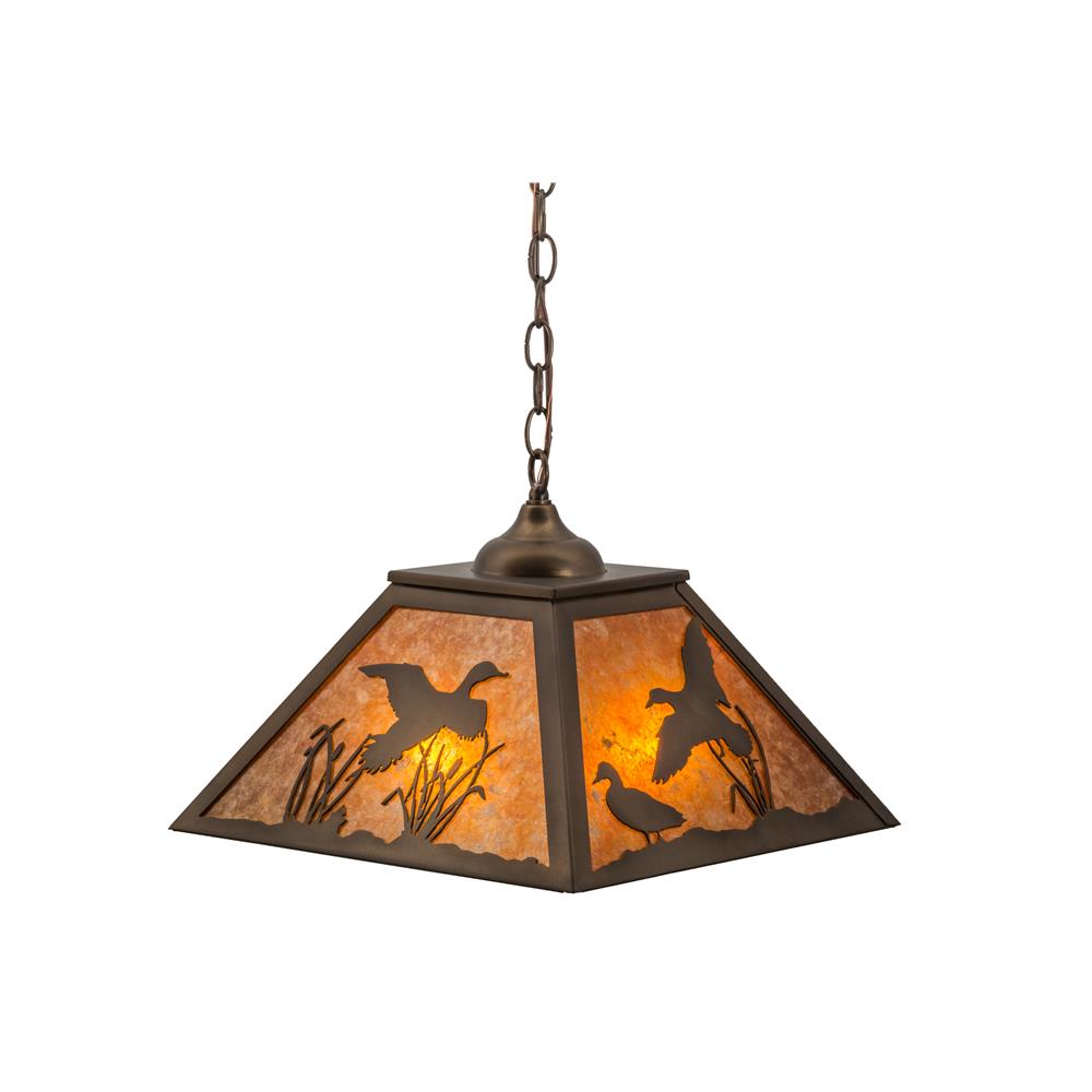 Meyda Tiffany Lighting 15280 2 Light Hanging Duck Flight Large Pendant, Antique Copper