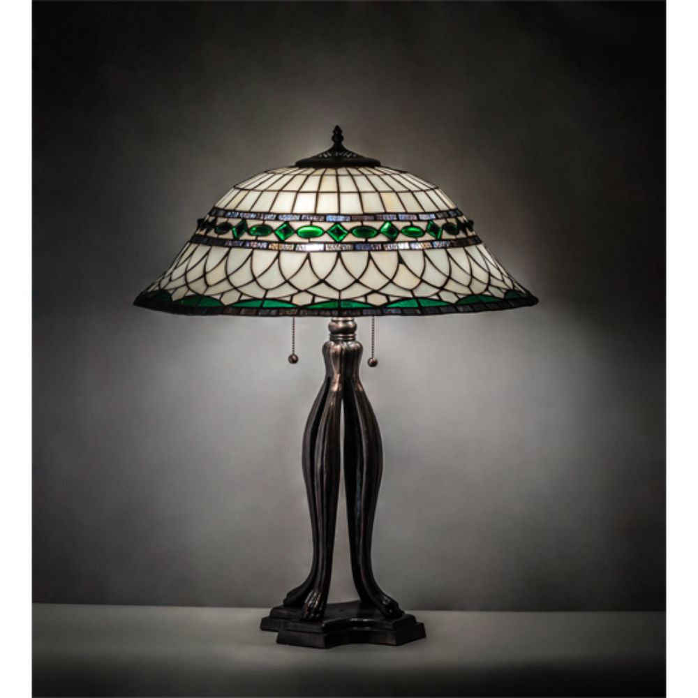 Meyda Lighting 15405 30" High Tiffany Roman Table Lamp in MAHOGANY BRONZE