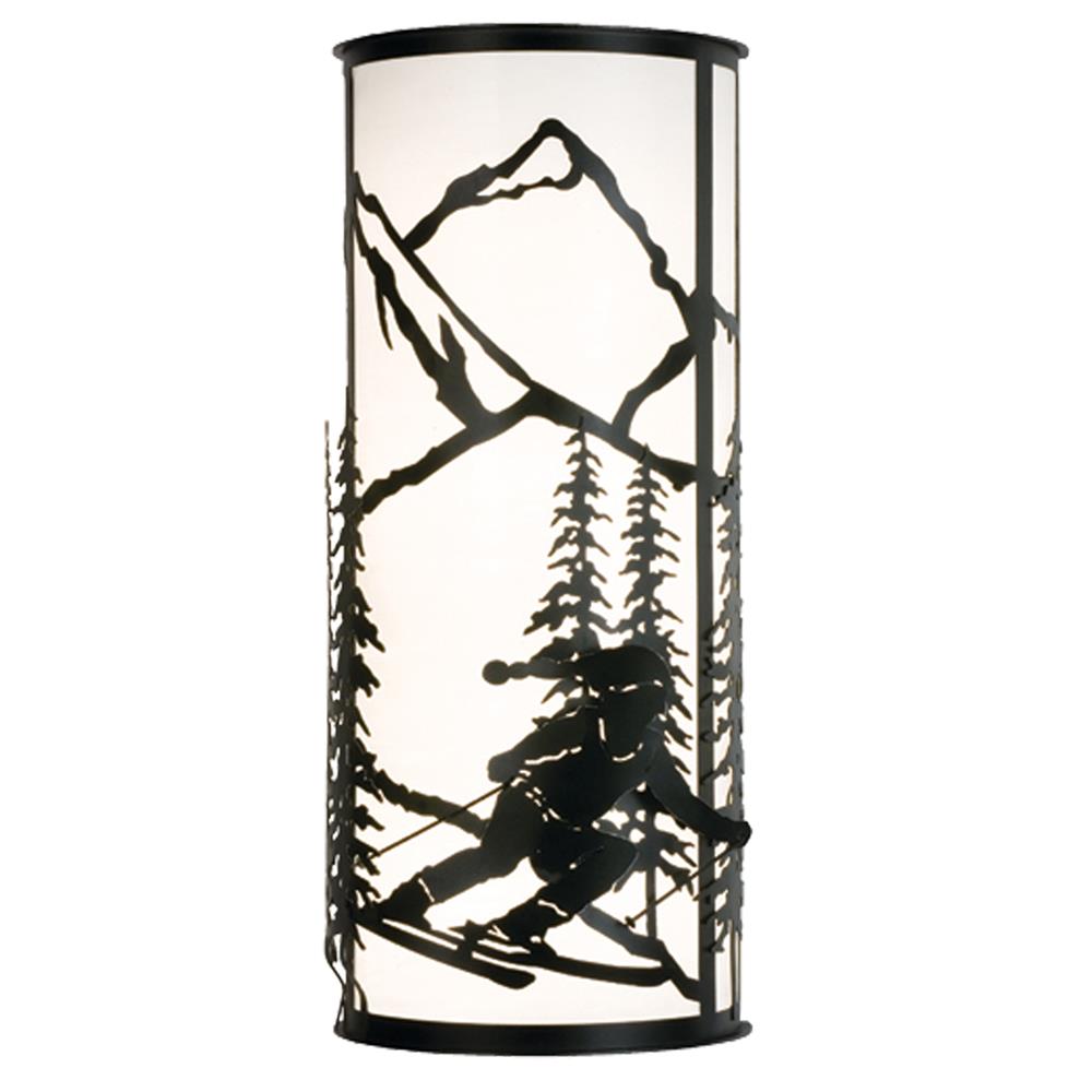 Meyda Tiffany Lighting 15427 4 Light Skier Wall Sconce, Black