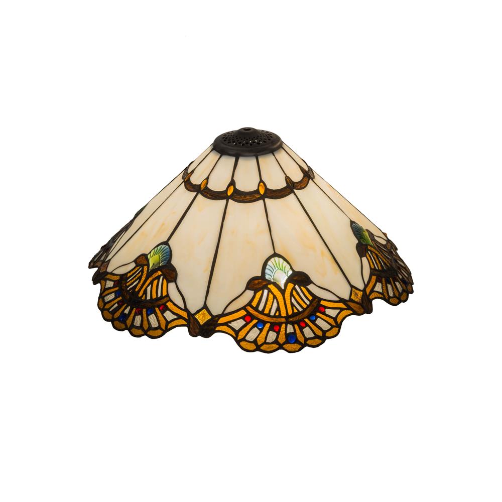 Meyda Lighting  157062 20"w Shell With Jewels Shade