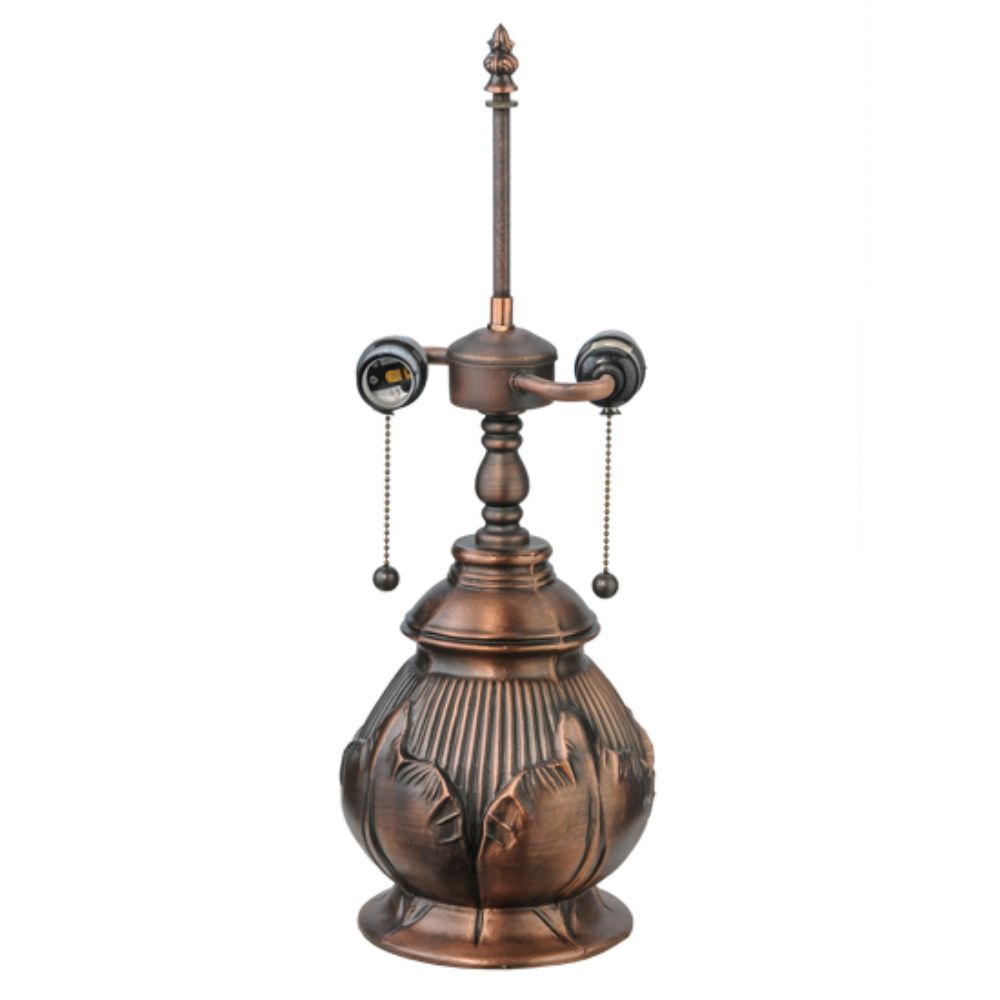 Meyda Lighting 157259 20" High Table Base in ANTIQUE COPPER FINISH