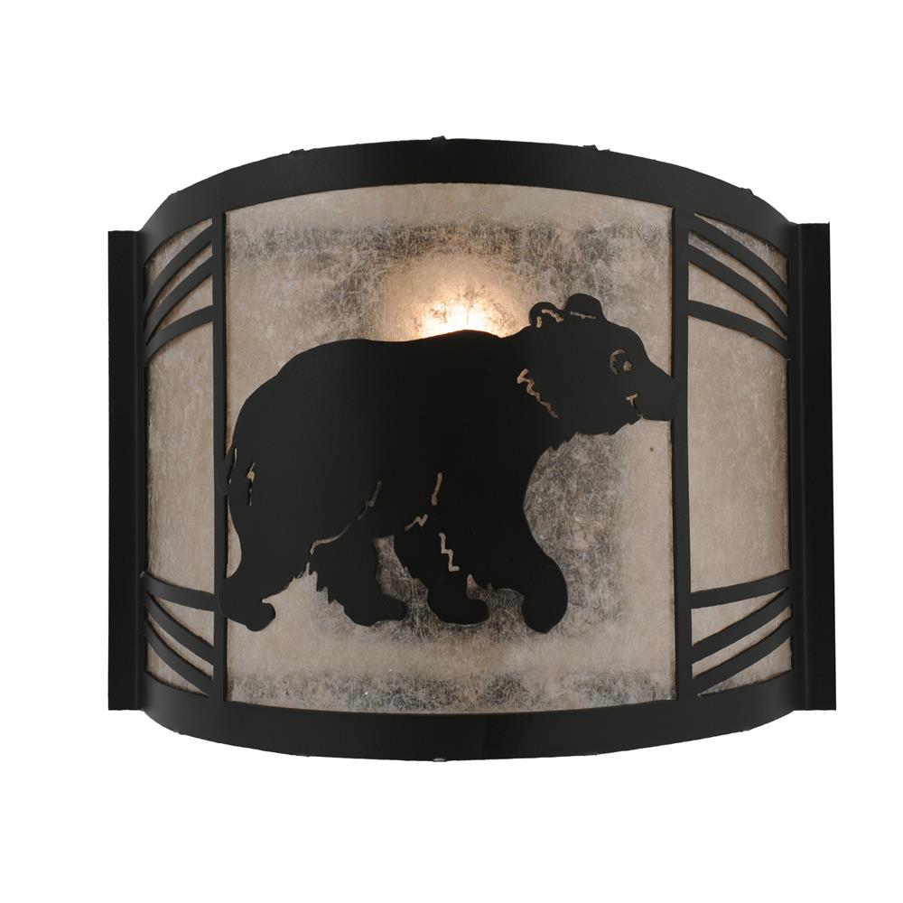 Meyda Lighting 157295 12"W Happy Bear on the Loose Right Wall Sconce