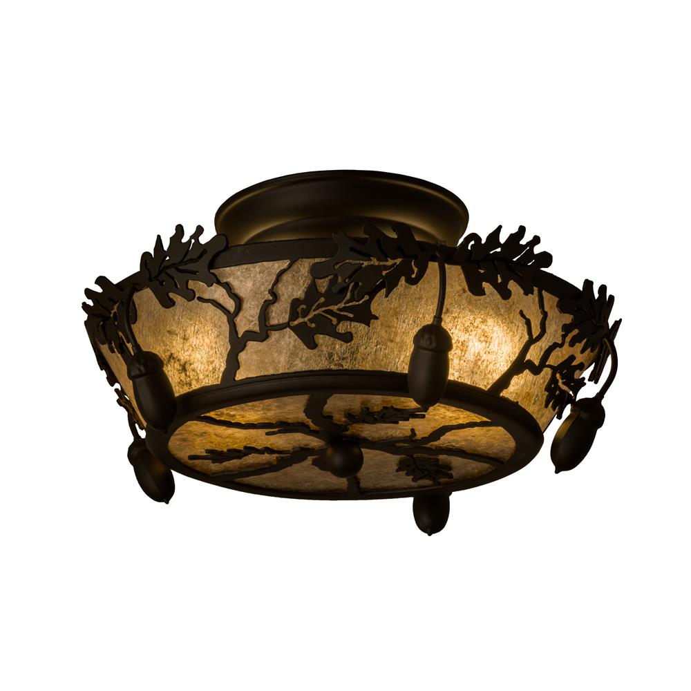 Meyda Lighting 160484 10"W Oak Leaf & Acorn Flushmount