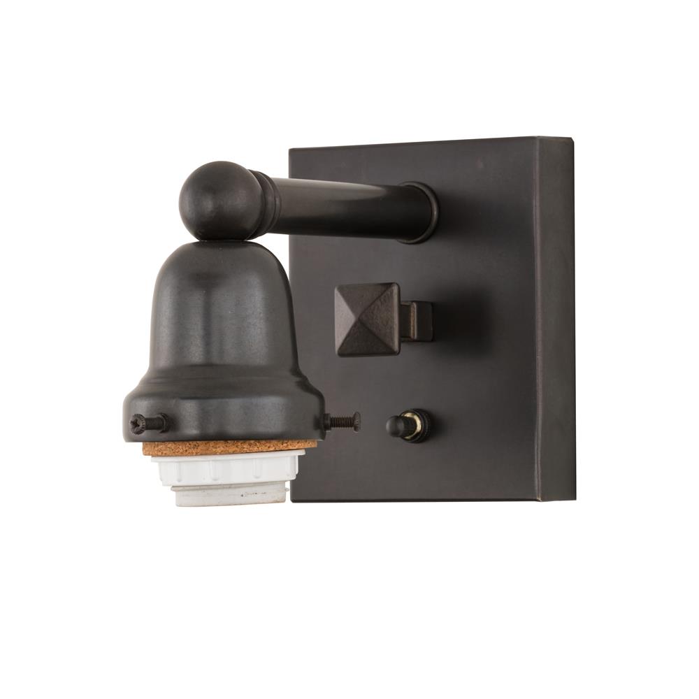 Meyda Lighting 161599 4"W Craftsman Brown on Brass 1 LT Wall Sconce Hardware