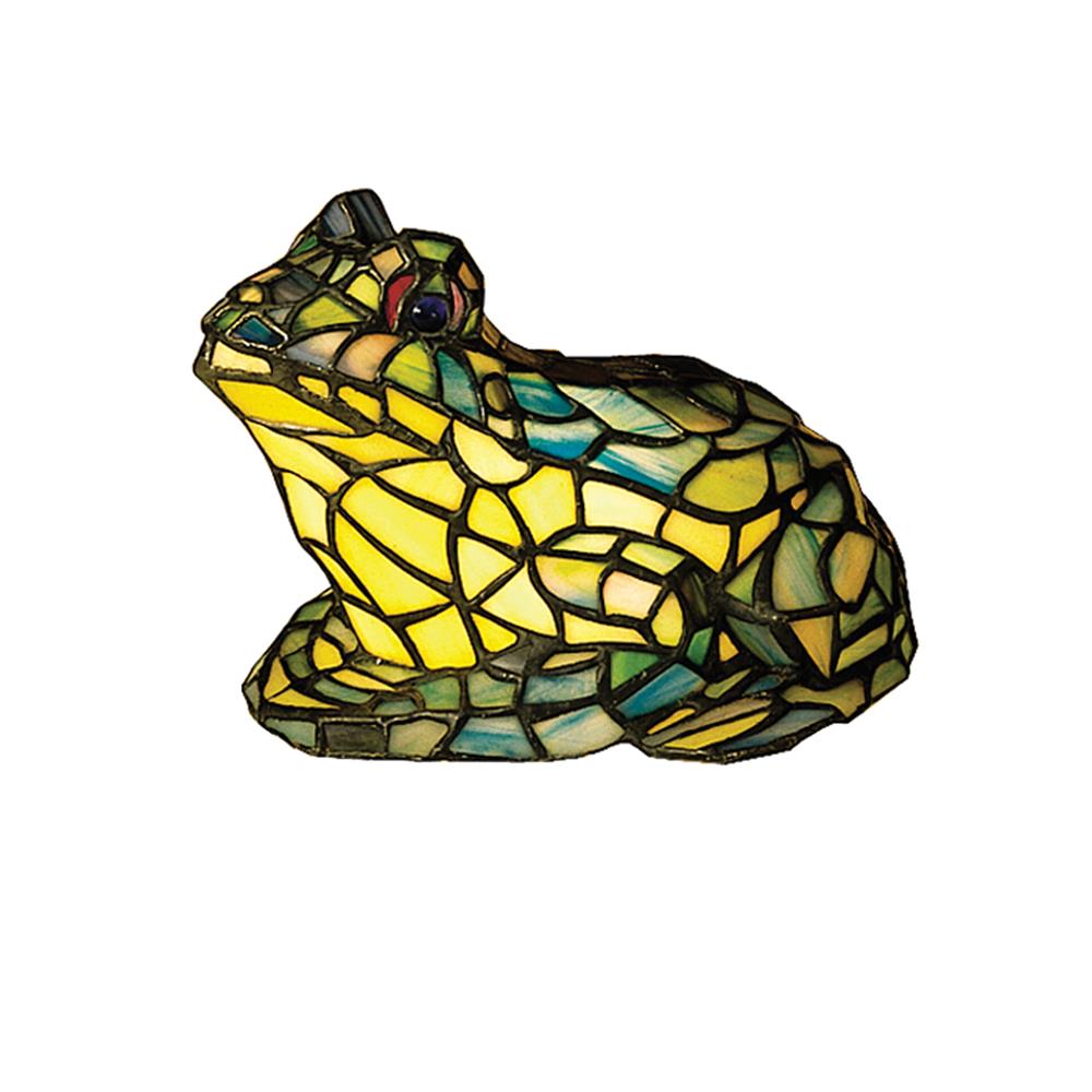 Meyda Tiffany Lighting 16401 7"H Frog Tiffany Glass Accent Lamp