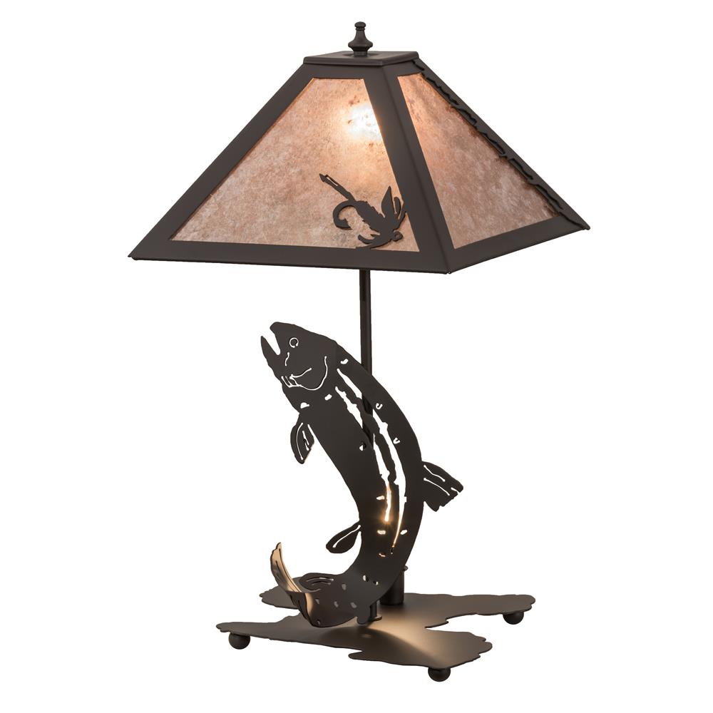 Meyda Lighting 164182 21.5"H Leaping Trout Table Lamp