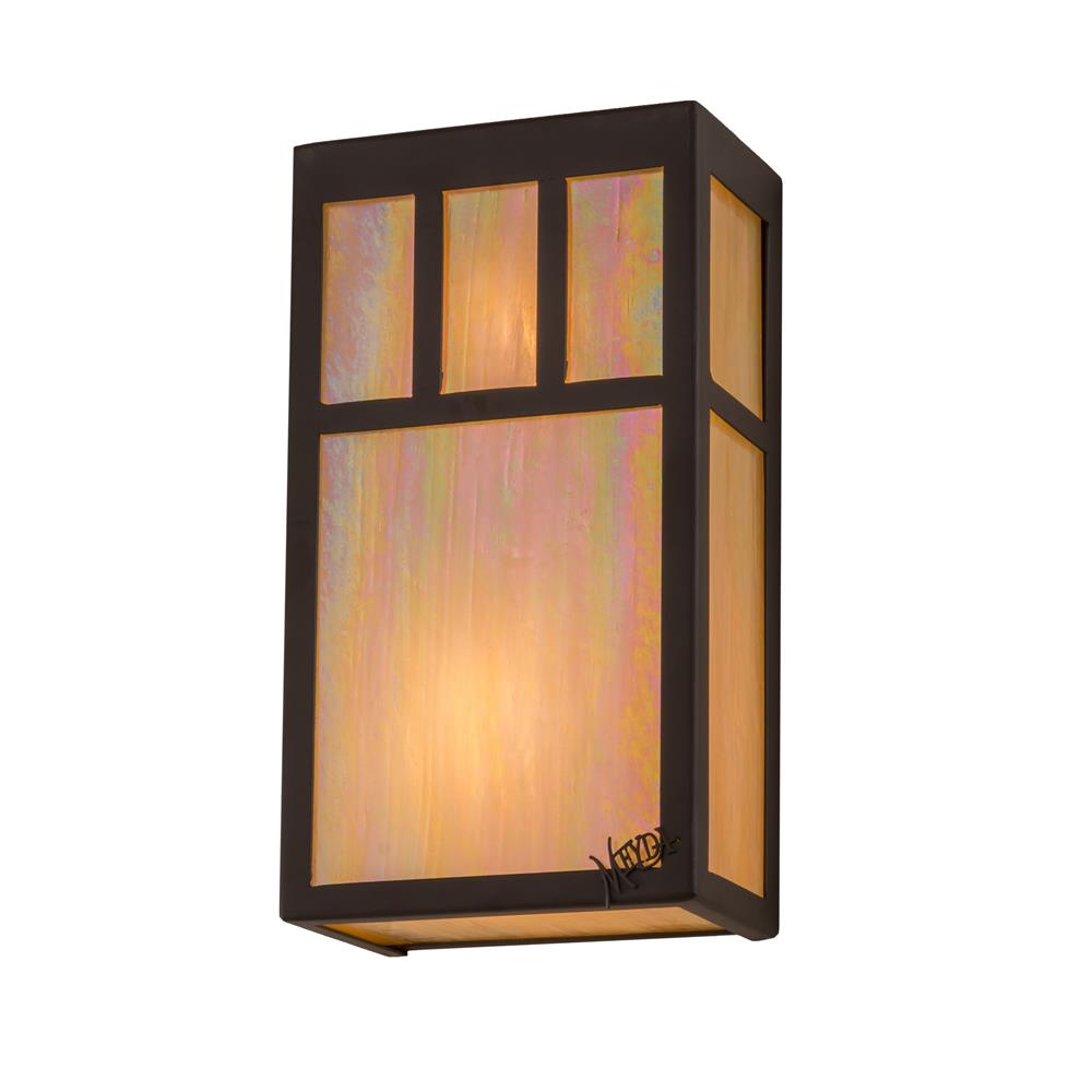 Meyda Lighting 168885 6.5"w Hyde Park Double Bar Mission Wall Sconce In Oil Rubbed Bronze/bai