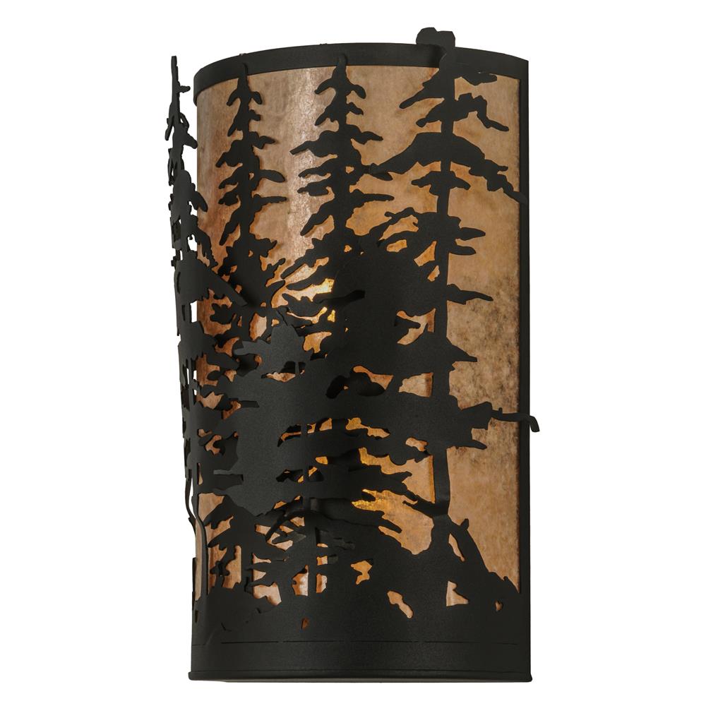 Meyda Tiffany Lighting 17289 2 Light Tall Pines Wall Sconce, Black