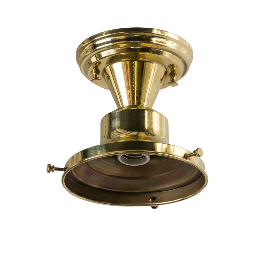 Meyda Lighting 172977 6"w Revival Schoolhouse Flushmount Hardware In Polished Brass