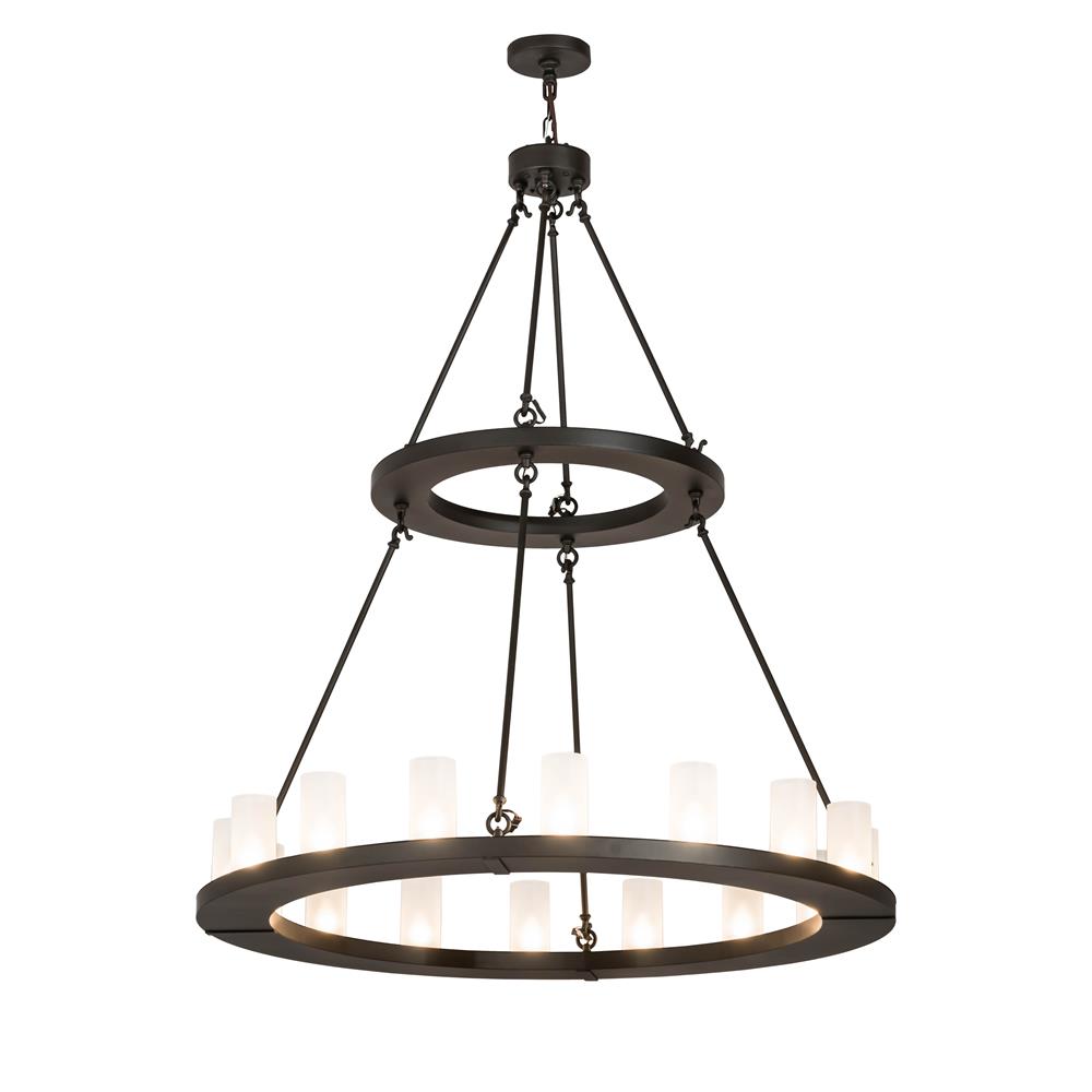 Meyda Lighting 173814 48"w Loxley 16 Lt Chandelier In Oil Rubbed Bronze/clear Frosted