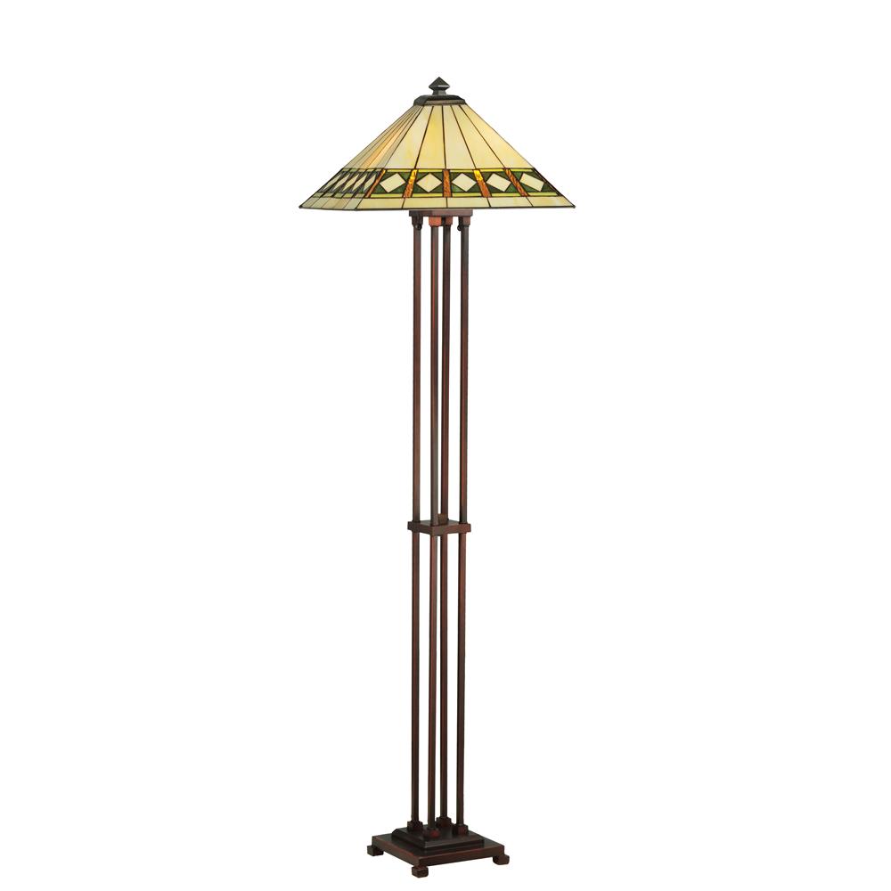 Meyda Tiffany Lighting 17385 63"H Diamond Mission Floor Lamp