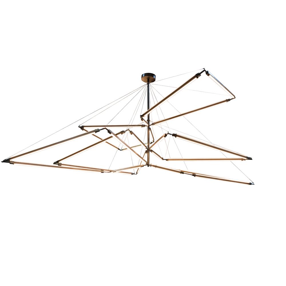 Meyda Lighting 174928 216"w Isotope Chandelier In Antique Copper Clear Frosted Acrylic