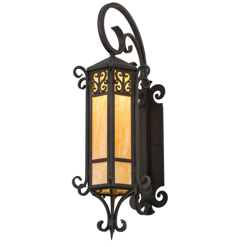 Meyda Lighting  176943 12"w Caprice Lantern Wall Sconce In Wrought Iron/baf-0638
