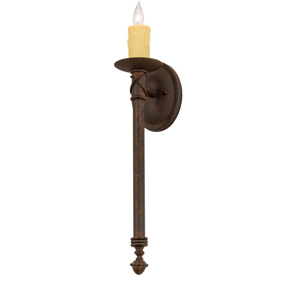 Meyda Lighting 177974 4.5"w Benedict Wall Sconce In 127708 (085t Rusty Nail)
