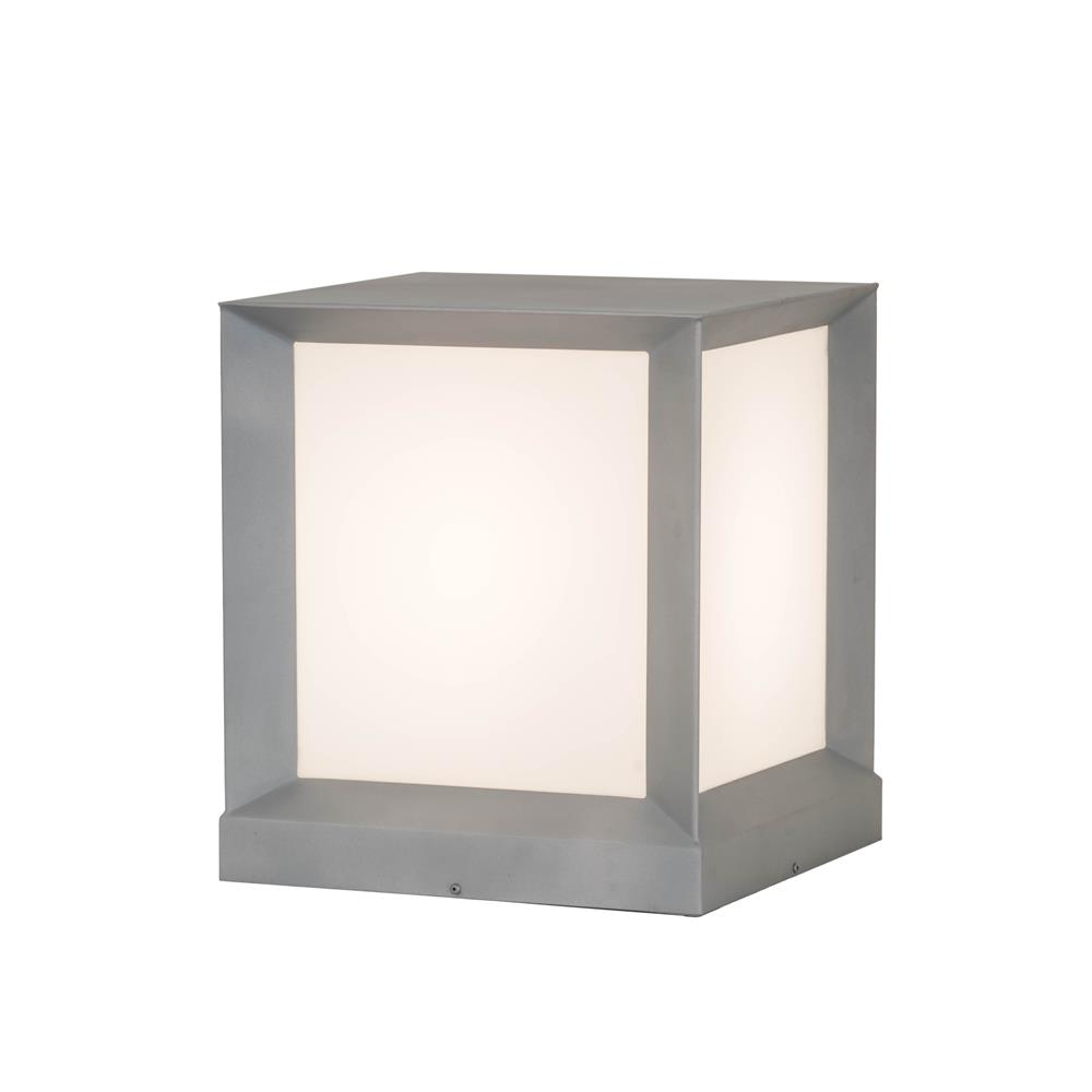 Meyda Lighting 178698 16"sq Cubism Pier Mount In Weatherable Silver White Acrylic Sb In