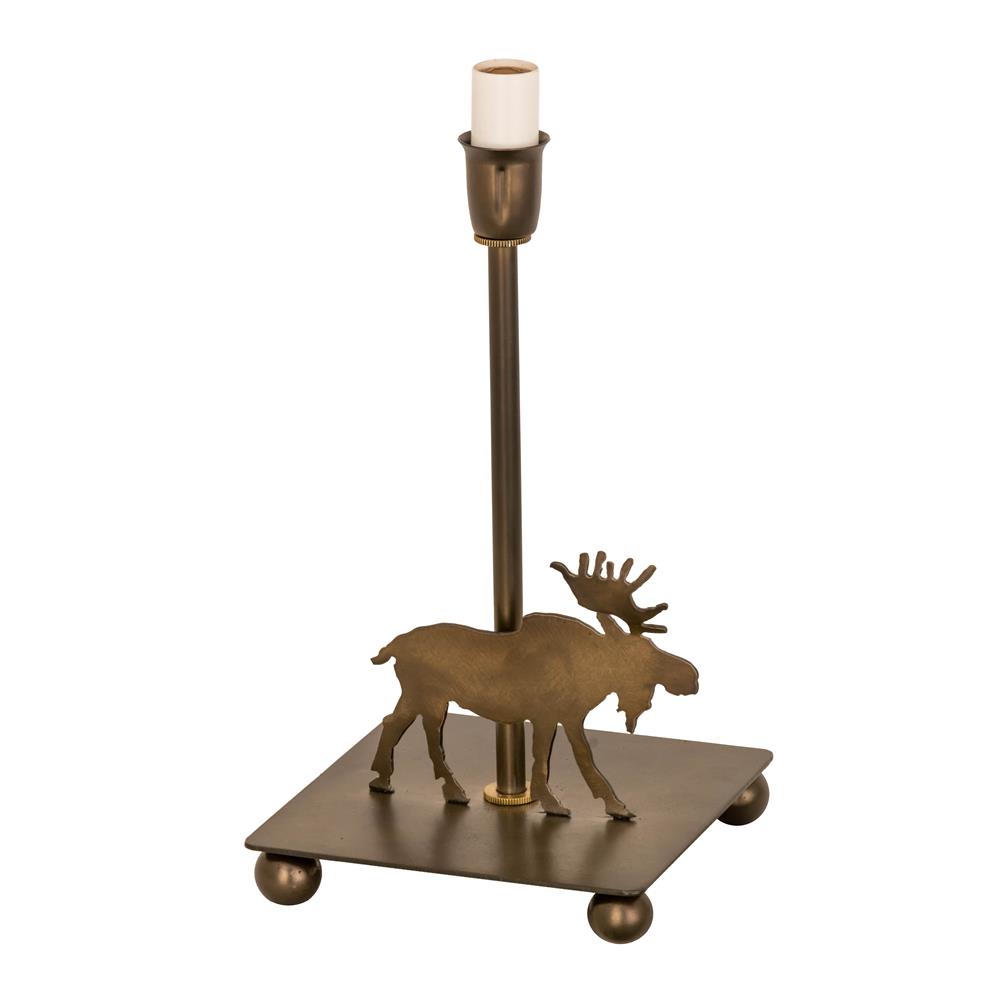 Meyda Lighting 179117 10.5"h Lone Moose Table Base In Antique Copper