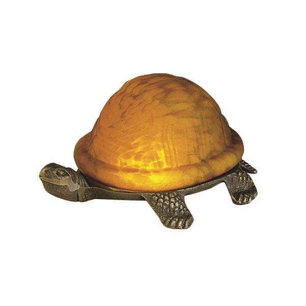 Meyda Tiffany Lighting 18004 4"H Turtle Art Glass Accent Lamp