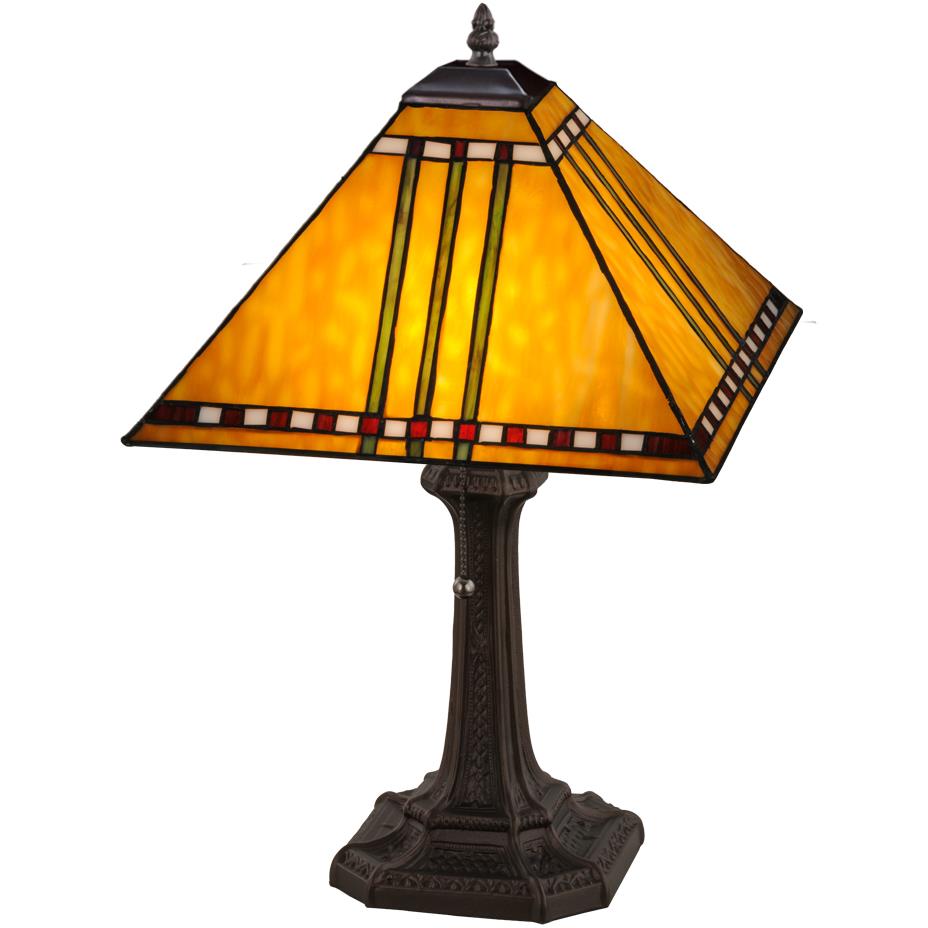 Meyda Lighting 181598 19"h Prairie Corn Table Lamp In Ha 59 Burgundy Beige