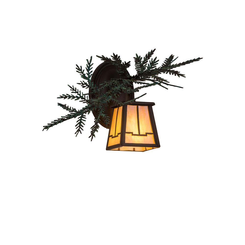 Meyda Lighting 182275 16"W Pine Branch Valley View Right Wall Sconce