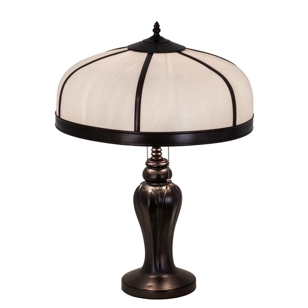 Meyda Lighting 182605 24"h Arts & Crafts Dome Table Lamp In Ca
