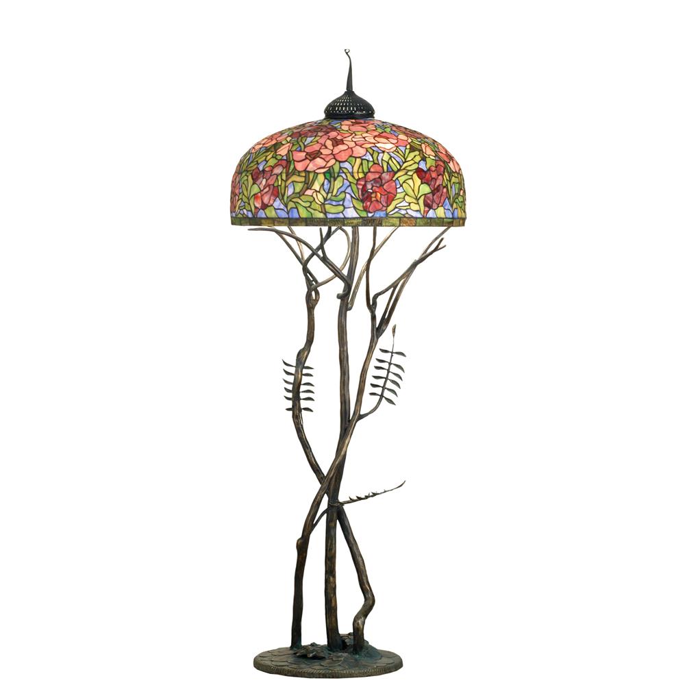 Meyda Lighting 182892 74"h Tiffany Oriental Poppy Floor Lamp