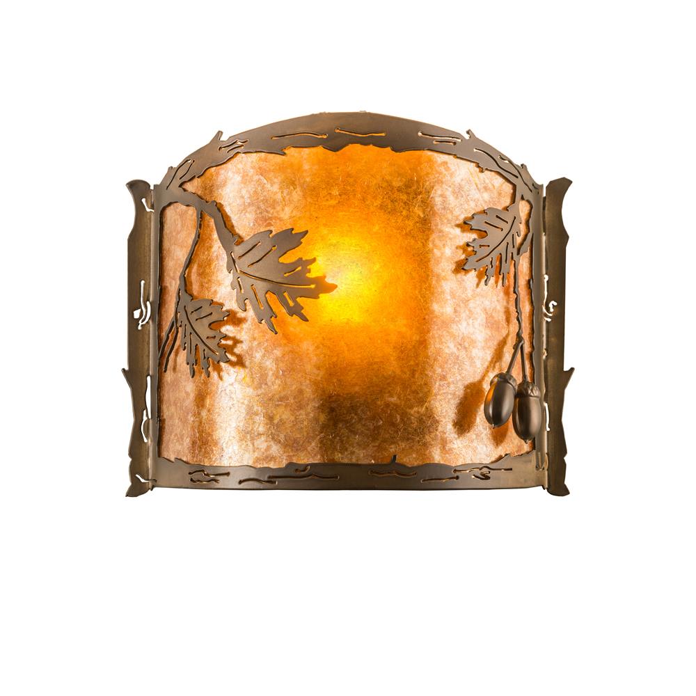 Meyda Lighting 183372 12"W Oak Leaf & Acorn Wall Sconce