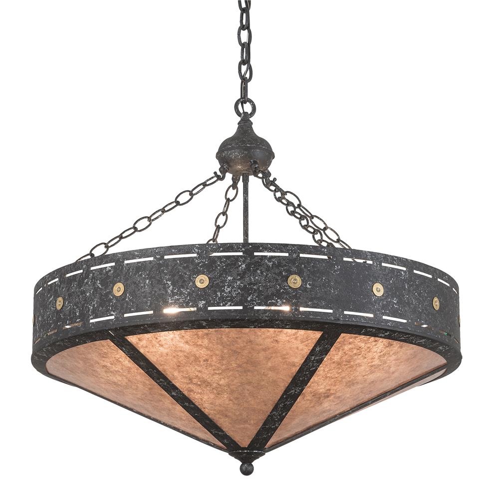 Meyda Lighting 185301 30"W Craftsman Target Inverted Pendant