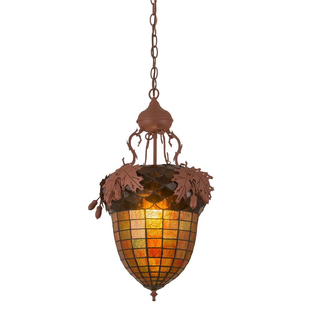 Meyda Lighting 187087 15"W Oak Leaf & Acorn Pendant
