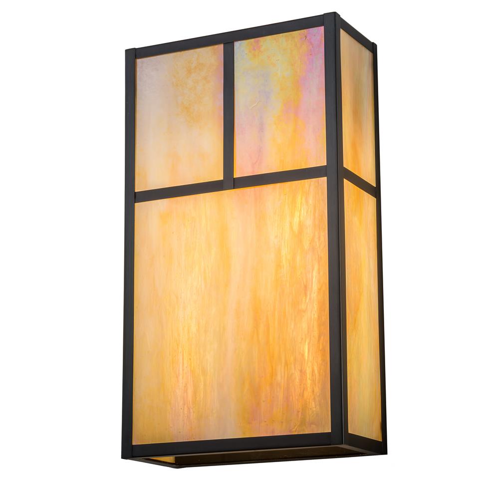 Meyda Lighting 187851 10"W Hyde Park "T" Mission Wall Sconce