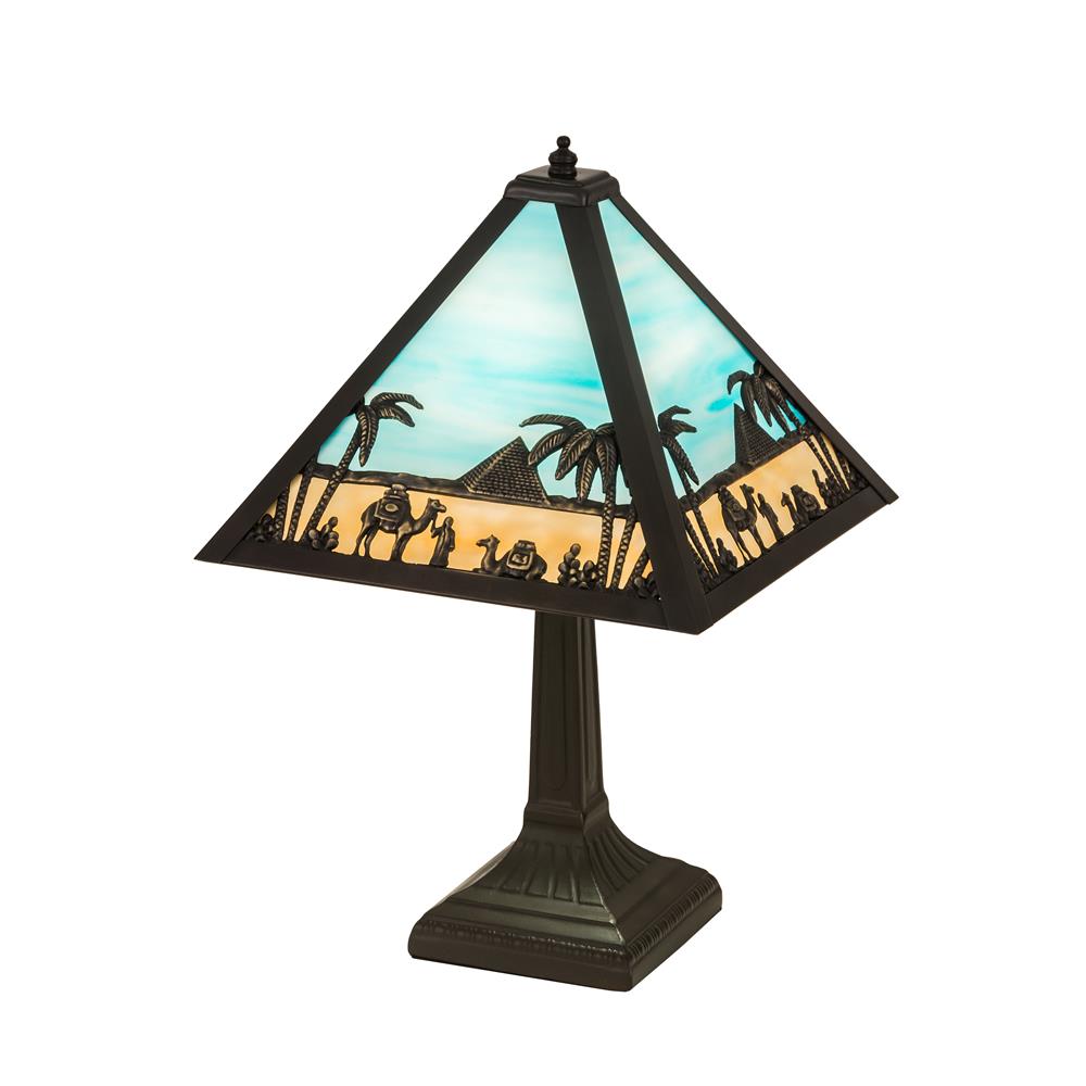 Meyda Lighting 188316 16"H Camel Mission Table Lamp