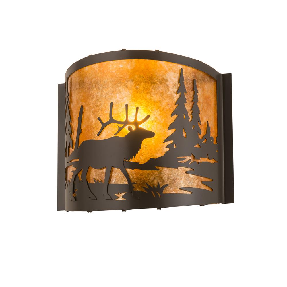 Meyda Lighting 190525 12"W Elk at Lake Wall Sconce