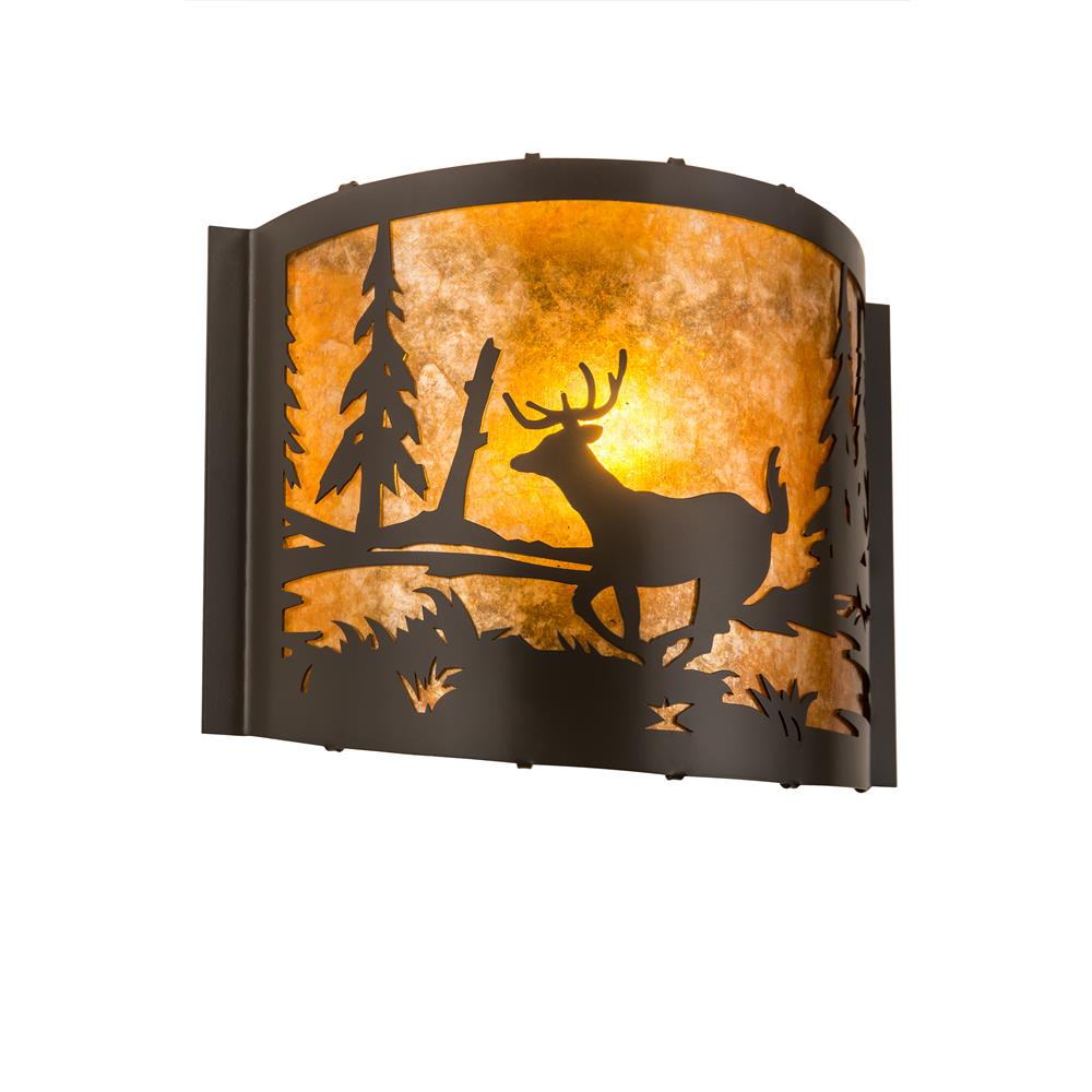 Meyda Lighting 190527 12"W Deer at Lake Wall Sconce