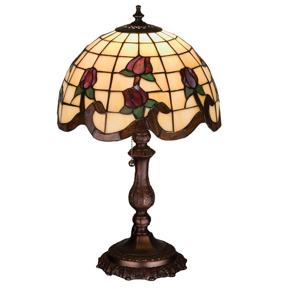 Meyda Tiffany Lighting 19139 20"H Roseborder Accent Lamp