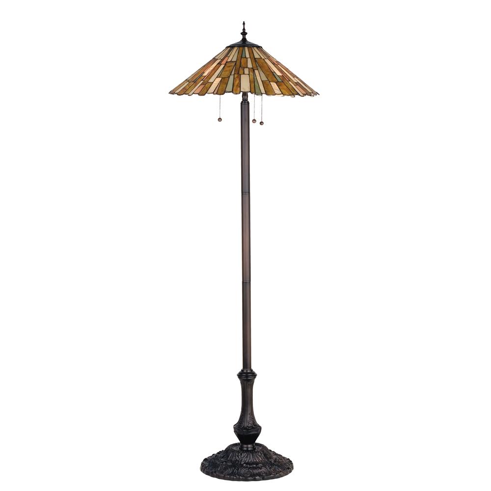 Meyda Tiffany Lighting 19194 63"H Jadestone Delta Floor Lamp