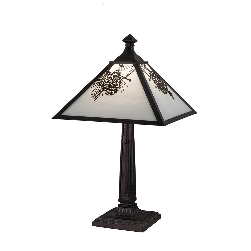 Meyda Lighting 192187 22"H Winter Pine Table Lamp