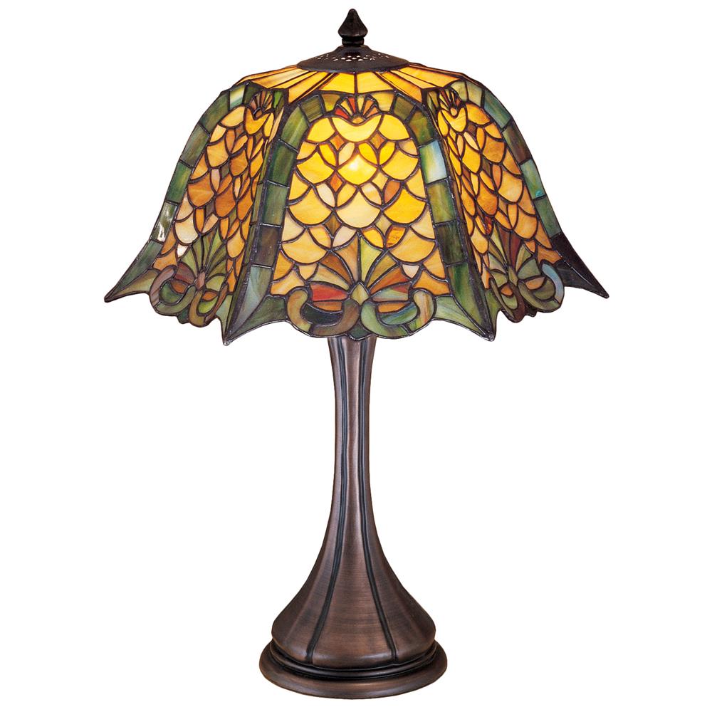 Meyda Tiffany Lighting 19876 21"H Duffner & Kimberly Shell & Diamond Table Lamp