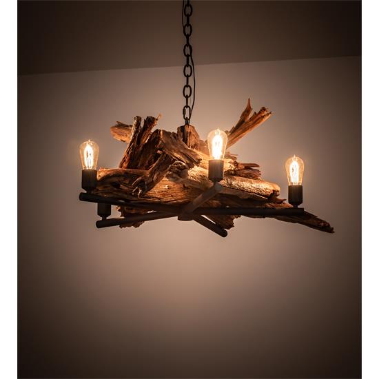 Meyda Lighting 201247 35" Wide Driftwood 5 Light Chandelier