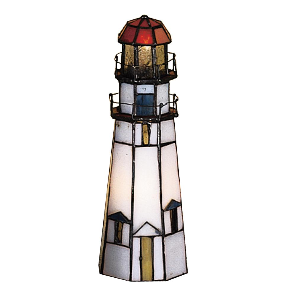 Meyda Tiffany Lighting 20536 9"H Marble Head Lighthouse Accent Lamp
