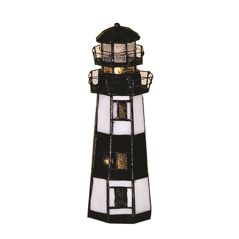 Meyda Tiffany Lighting 20537 9.5"H X 3"W X 3"D Montauk Point Lighthouse Accent Lamp