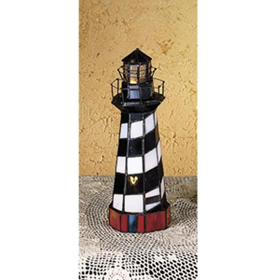 Meyda Tiffany Lighting 20539 10"H Cape Hatteras Lighthouse Accent Lamp