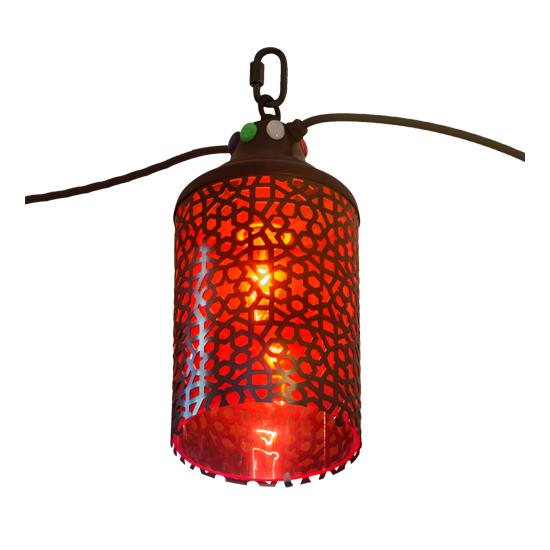 Meyda Lighting 210706 5" Wide Tortola Lantern in #204812 RED