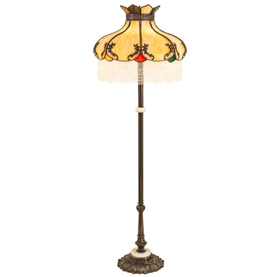 Meyda Lighting 211273 62" High Elizabeth Floor Lamp in (3ANBRGL) ANTIQUE BRASS GLOSS