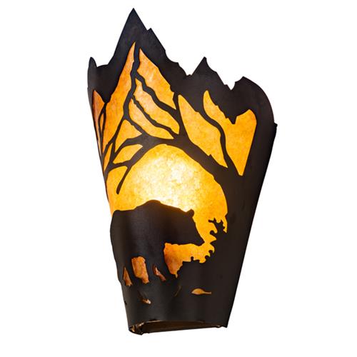Meyda Lighting 212506 8" Wide Bear at Dawn Right Wall Sconce