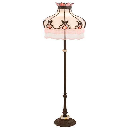 Meyda Lighting 212568 62" High Elizabeth Floor Lamp in (-833) WHITE; (-1591) PINK SM NOT FROSTED