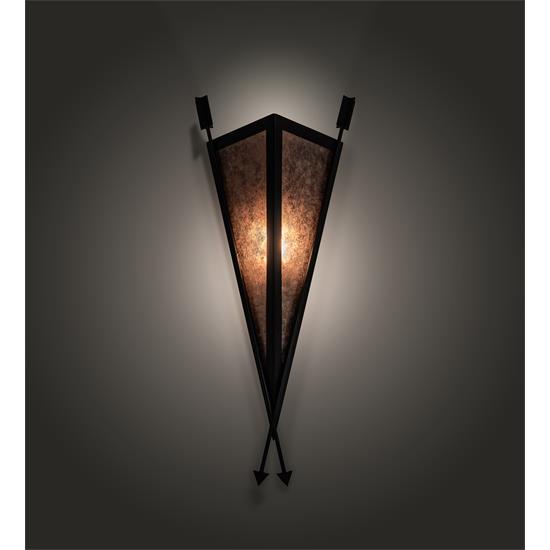 Meyda Lighting 213384 10" Wide Desert Arrow Wall Sconce in SILVER MICA OLD WROUGHT IRON